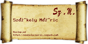 Székely Móric névjegykártya