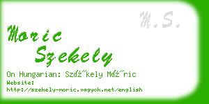 moric szekely business card